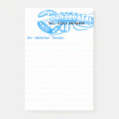 Zeevruchten blauw  hummer potten post-it® notes (Voorkant)