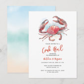 Zeevruchten Boil Couples Verloving Crab Party Kaart (Voorkant / Achterkant)