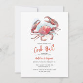 Zeevruchten Boil Couples Verloving Crab Party Kaart (Voorkant)