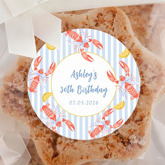 Zeevruchten Boil Kreeft Bake Verjaardag Sticker