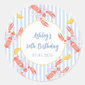 Zeevruchten Boil Kreeft Bake Verjaardag Sticker (Voorkant)