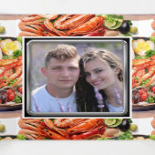 Zeevruchten broil paella diner repetitie feest drieluik uitnodiging (Binnenkant midden)