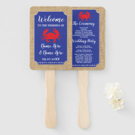 Zeevruchten Crab Boil Beach Huwelijksprogramma Fan Handwaaier