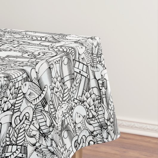 Zeevruchten en Bier Tafelkleed (Voorbeeld)