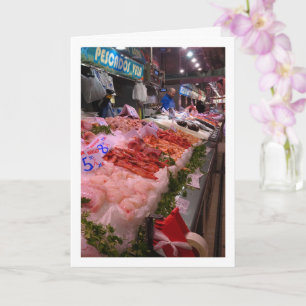 Zeevruchten in de Mercado Central, Valencia, Spanj Kaart