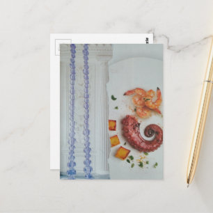 Zeevruchten in een kamer surreële collage briefkaart