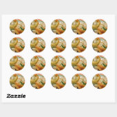 Zeevruchten in gebak ronde sticker (Vel)