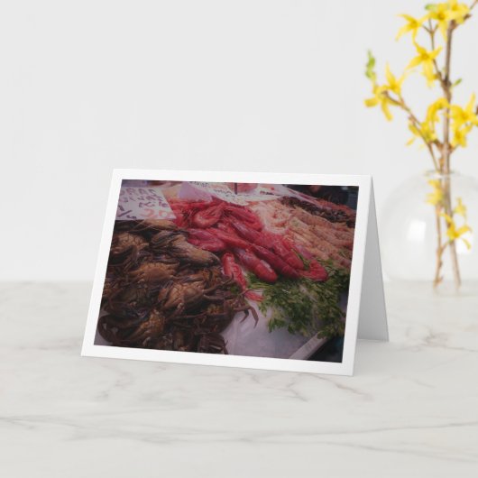 Zeevruchten in het Mercado Central, Valencia, Span Kaart (Gele Bloem)