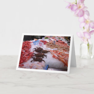 Zeevruchten in het Mercado Central, Valencia, Span Kaart