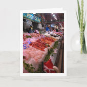 Zeevruchten in het Mercado Central, Valencia, Span Kaart (Voorkant)