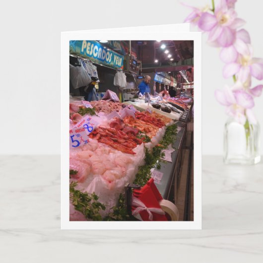 Zeevruchten in het Mercado Central, Valencia, Span Kaart (Orchidee)