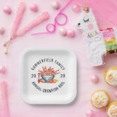 Zeevruchten in overeenstemming met familie Krawfis Papieren Bordje (Feest)