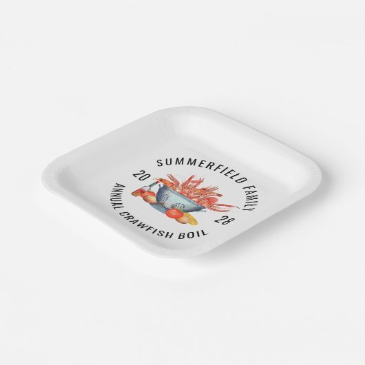 Zeevruchten in overeenstemming met familie Krawfis Papieren Bordje (Gebogen)