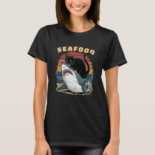 Zeevruchten Kat Bijt Haai Grappige Oceaan Zonsonde T-shirt