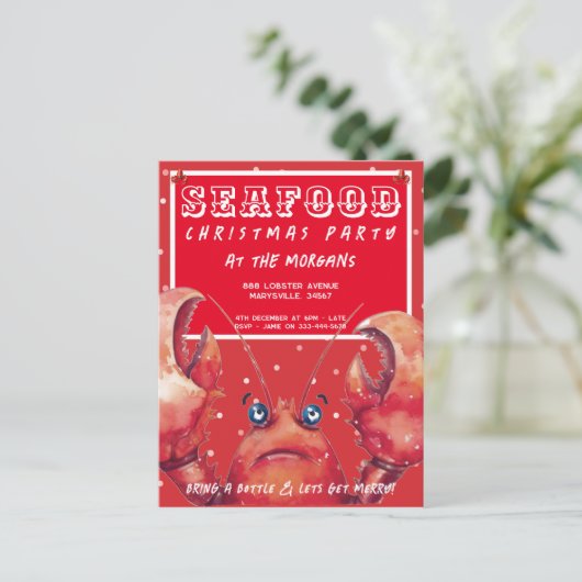 Zeevruchten Kerstfeest Briefkaart (Staand voorkant)