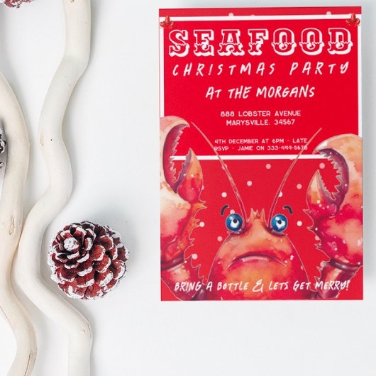 Zeevruchten Kerstfeest Briefkaart