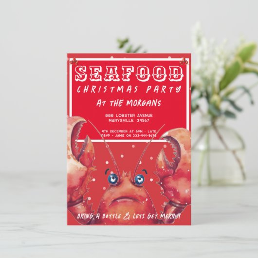 Zeevruchten Kerstfeest Kaart (Staand voorkant)