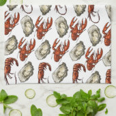 Zeevruchten Keukenhanddoek (Gevouwen)