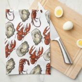 Zeevruchten Keukenhanddoek (Quarter Fold)