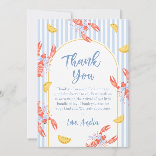 Zeevruchten Kook Kreeft Verjaardag Bedankt Card (Voorkant)