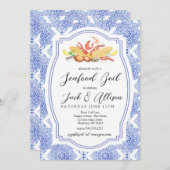 Zeevruchten Kook uitnodiging, Lage land Kook douch Kaart (Voorkant / Achterkant)