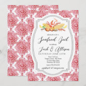 Zeevruchten Kook uitnodiging, Lage land Kook douch Kaart (Voorkant / Achterkant)