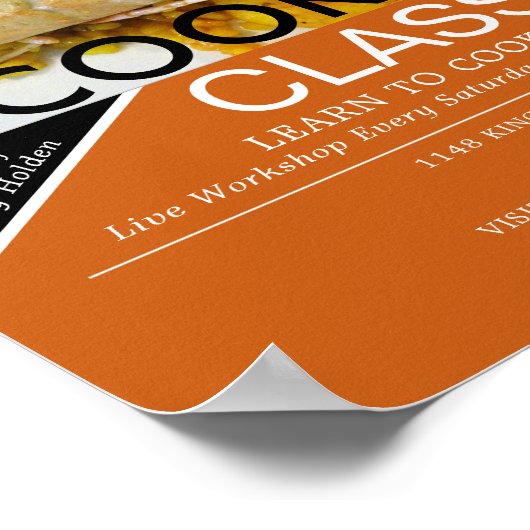 Zeevruchten, kookklassen Adverteren Poster (Hoek)