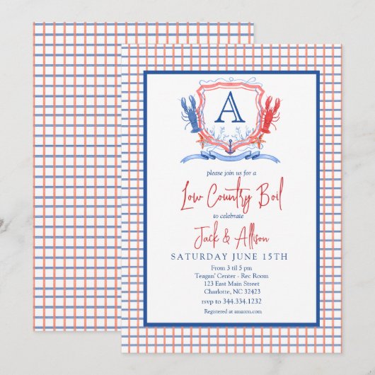 Zeevruchten kookuitnodiging, kookuitnodiging op la kaart (Voorkant / Achterkant)