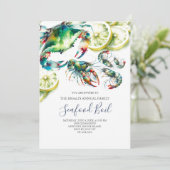 Zeevruchten kookuitnodigingen kaart (Staand voorkant)