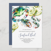 Zeevruchten kookuitnodigingen kaart (Voorkant / Achterkant)