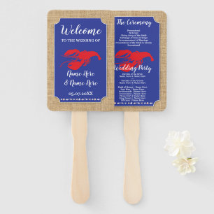 Zeevruchten Kreeft Boil Beach huwelijksprogramma F Handwaaier