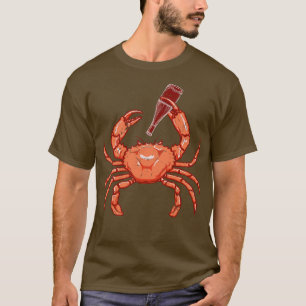 Zeevruchten liefhebber Drink krab T-shirt