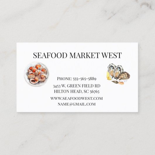 Zeevruchten Marktkrab Visitekaartje (Achterkant)