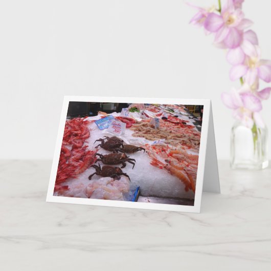 Zeevruchten op de Mercado Central, Valencia, Spanj Kaart (Orchidee)