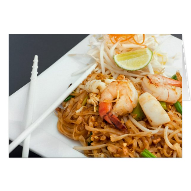 Zeevruchten Pad Thai Fried Rice Noodles (Voorkant Horizontaal)