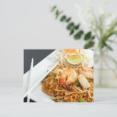 Zeevruchten Pad Thai Fried Rice Noodles Briefkaart (Staand voorkant)
