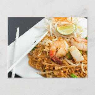 Zeevruchten Pad Thai Fried Rice Noodles Briefkaart