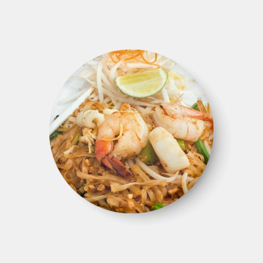 Zeevruchten Pad Thai Fried Rice Noodles Magneet (Voorkant)