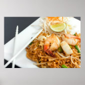 Zeevruchten Pad Thai Fried Rice Noodles Poster (Voorkant)