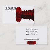 Zeevruchten Rood Lobster Tail Visitekaartje in roo (Voorkant / Achterkant)