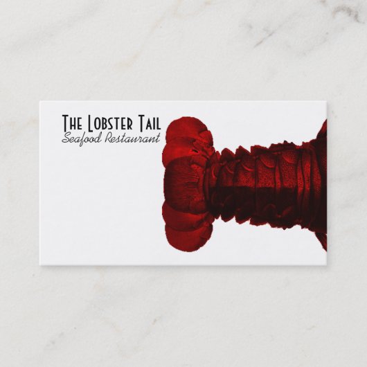Zeevruchten Rood Lobster Tail Visitekaartje in roo (Voorkant)