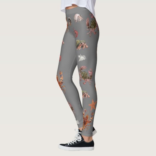 Zeevruchten Schaaldieren Lobster Crab Pattern Leggings (Links)