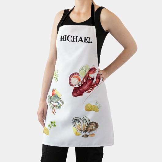 Zeevruchten Schaaldieren Oyster Crab Chef Monogram Schort (Insitu)
