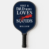 Zeevruchten Squid Lover Chef Chef Dad Gag Custom Pickleball Paddle (Achterkant)