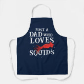 Zeevruchten Squid Lover Chef Chef Dad Gag Custom Schort (Voorkant)