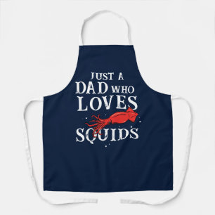 Zeevruchten Squid Lover Chef Chef Dad Gag Custom Schort