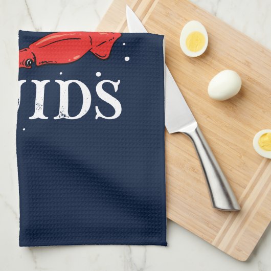 Zeevruchten Squid Lover Chef Chef Dad Vaderdag Theedoek (Quarter Fold)