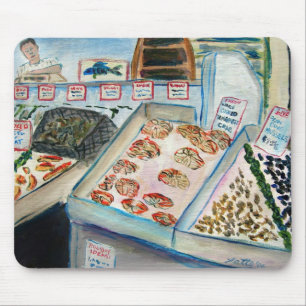 Zeevruchten verkoop Mousepad (Pike Place Seattle) Muismat