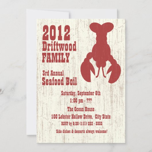 Zeevruchtenkreeft rood kaart (Voorkant)