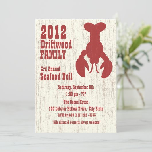 Zeevruchtenkreeft rood kaart (Staand voorkant)